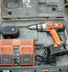 Picture of RIDGID R83015 CORDELESS DRILL W/ RAPID MAX TWIN CHARGER AND (2)BATTERY