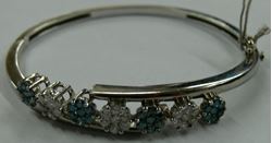 Picture of BANGLE BRACELET WITH DIAMONDS 14K WHITE GOLD