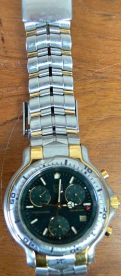 Picture of TAG HEUER CH1151 GREEN FACE 18K AND STAINLESS STEEL WATCH