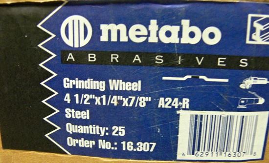 Picture of METABO A24-R GRINDING WHEELS 4 1/2"X1/4"X7/8" STEEL 16.037 25PCS. 