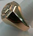 Picture of 14K GOLD MENS RING SZ- 8 WITH DIAMONDS 12.5G