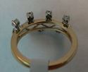 Picture of 18K TWO TONE WHITE/YELLOW GOLD WOMENS DIAMOND RING SZ-5.75 3.8G