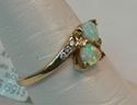 Picture of 10K YELLOW GOLD OPAL & DIAMOND RING SZ-7.25 1.5G