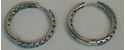 Picture of 14K WHITE GOLD HOOP EARRINGS WITH BLUE STONES 5.8G