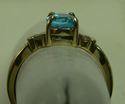 Picture of 14K YELLOW GOLD RING WITH BLUE STONE AND DIAMONDS SZ-6.75 2.8G