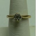 Picture of 10K YELLOW GOLD LADIES CLUSTER RING W/ DIAMONDS SZ-7 3.1G