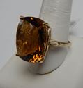 Picture of 10K YELLOW GOLD LIGHT BROWN STONE RING SZ-12.25 7.5G