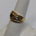 Picture of 10K GOLD RING WITH PURPLE AMETHYST STONE AND DIAMONDS SIZE 7 3G 