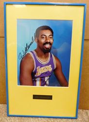 Picture of WILT CHAMBERLAIN AUTOGRAPHED SIGNED PHOTO FRAMED WITH COA