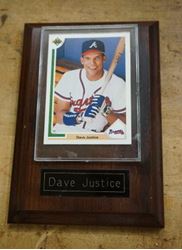 Picture of   Dave-Justice-plaque-with-card-Rare-BEST-OFFER