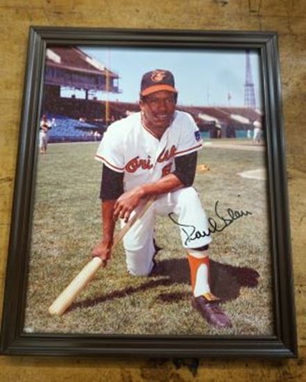 Picture of Paul Blair Autographed signed framed picture ORIOLES. BEST OFFER.