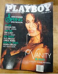 Picture of Playboy April 1988 Jay Leno Harrison Ford Michael Jordan Larry King 