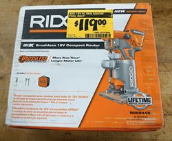 Picture of RIDGID Model R86044B 18-Volt Brushless Compact Router NEW 