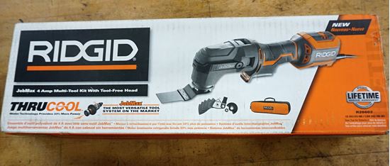 Picture of RIDGID Oscillating Multi Tool Universal Variable Multiple Powerful LED Light NEW