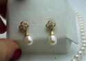 Picture of 14KT YELLOW GOLD PEARL SET WITH DIAMONDS