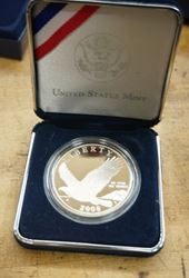 Picture of 2008 Bald Eagle Proof 90% Silver Dollar Commemorative US Mint Coin, Box and COA