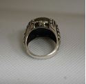 Picture of STERLING SILVER RING WITH  GREEN GREEN STONE SIZE 7 8.6 GRAM TOTAL WEIGHT