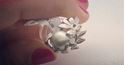 Picture of 10kt white gold ring with silver Pearl size 7 