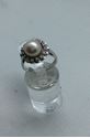 Picture of 14kt white gold fashion ring with 15 round diamonds and 8.5 mm Pearl 