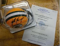 Picture of BRETT FAVRE SIGNED MINI HELMET WITH COA MINT CONDITION COLLECTIBLE 