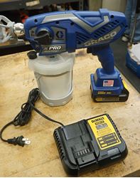 Picture of Graco TC Pro Cordless Airless Paint Sprayer Kit 17N166 WITH DEWALT CHARGER DCB112 AND BATTERY DCB201. NEW. OUT OF BOX. 