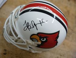 Picture of Teddy Bridgewater Louisville Cardinals Mini Helmet Vikings SIGNED AUTO WITH COA .