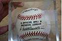 Picture of MICKEY MANTLE WILLIE MAYS DUKE SNIDER SIGNED RAWLINGS BASEBALL SIGN WITH COA. MINT CONDITION. IN CASE