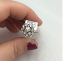Picture of 14kt white gold ladies ring with 19 round diamonds 0.50 carat  4.7 gr total weight pre owned. 8053300-1. 