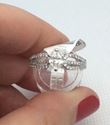 Picture of 14kt white gold engagement ring 3.4 gr size 6.5