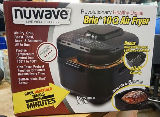 Picture of NuWave Brio Digital Air Fryer REVOLUTIONARY  DIGITAL 37101 (10 qt, Black) NEW 