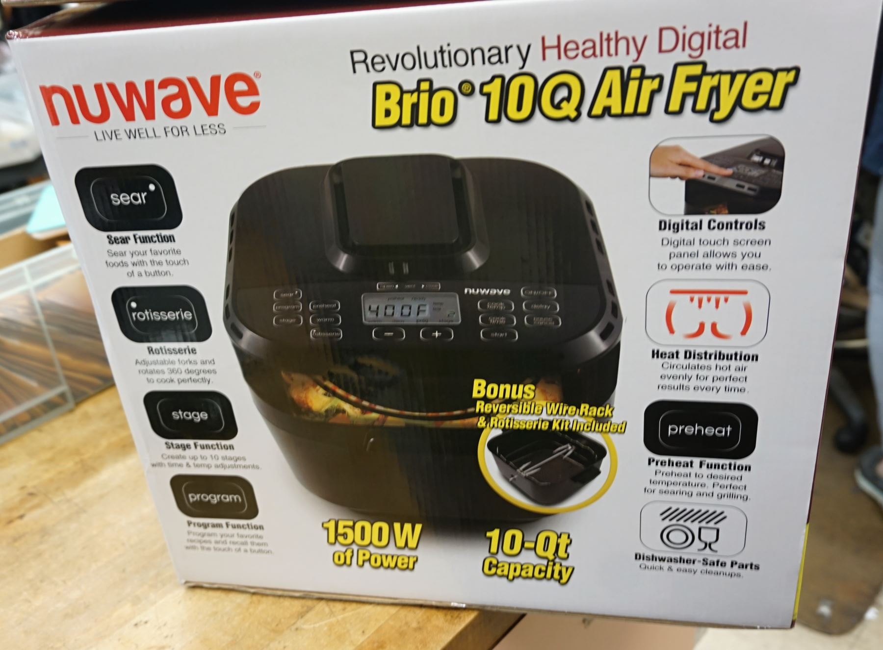 NuWave Brio Digital Air Fryer 10 quart