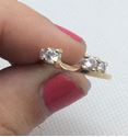 Picture of 14kt yellow gold ring with 4 round diamonds 0.50 carat total weight 2.4 gr size 4.75 . 788268-3