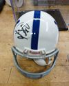 Picture of PEYTON MANNING AUTOGRAPHED MINI HELMET AND SIGNED FOOTBALL CARD; COA; CASE. MINT CONDITION. COLLECTIBLE.