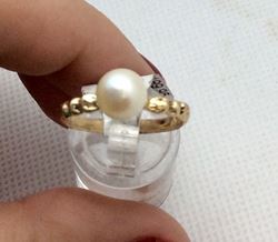 Picture of 14kt yellow gold ring with pearl size 8 2.5 gr 848895-2 