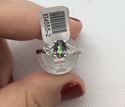 Picture of 14kt white gold fashion ring with oval multi color stones with 4 diamonds 2.2 gr size 7.25 pre owned mint 834555-2 