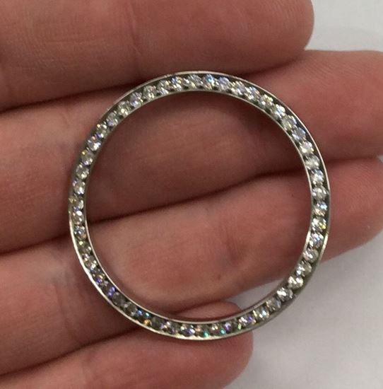 Picture of 36 mm stainless steel bezel watch with 50 round diamonds 1.50 ctw 4.1 gr 828648-2