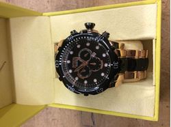 Picture of Invicta reserve 1000 meters  rose color stainless steel watch with case pre owned mint 850019-2 
