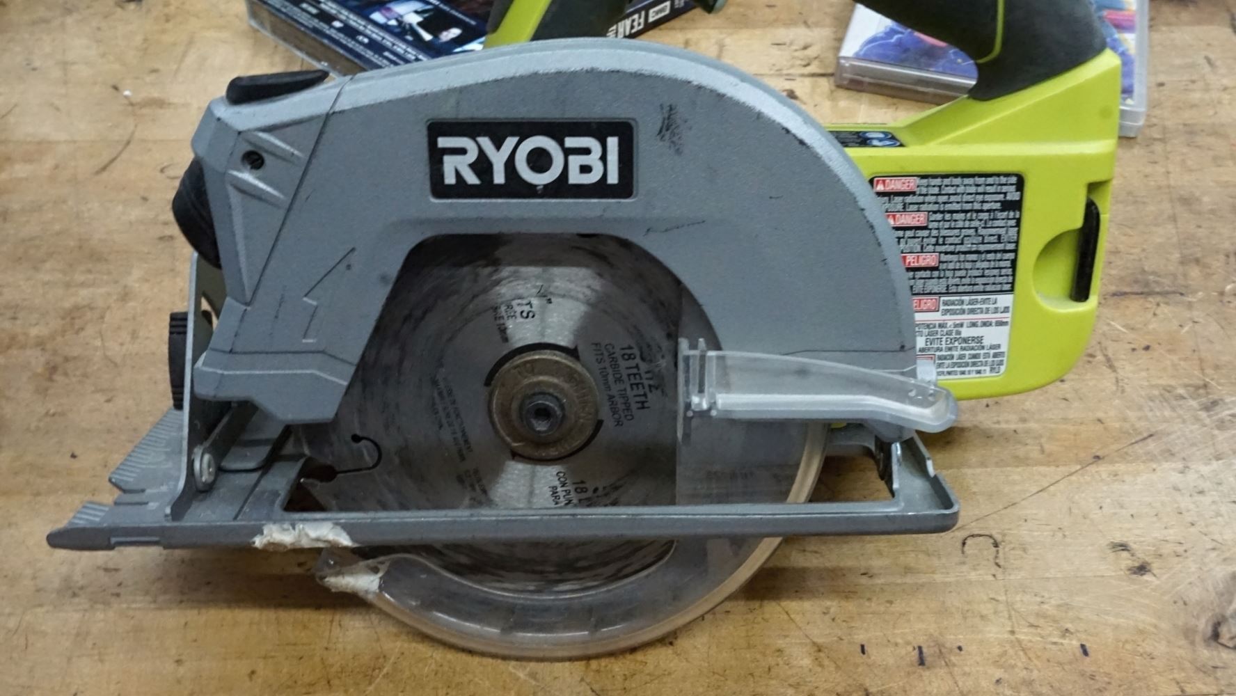 Cash USA Ryobi 5 1/2" Cordless Circular Saw Model# P506 TOOL ONLY USED. TESTED. IN A GOOD WORKING ORDER.