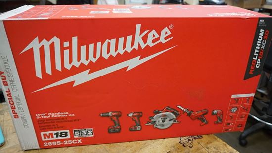 Picture of Milwaukee 2695-25CX M18 Lithium-Ion Cordless 5-Tool Combo Kit NEW.