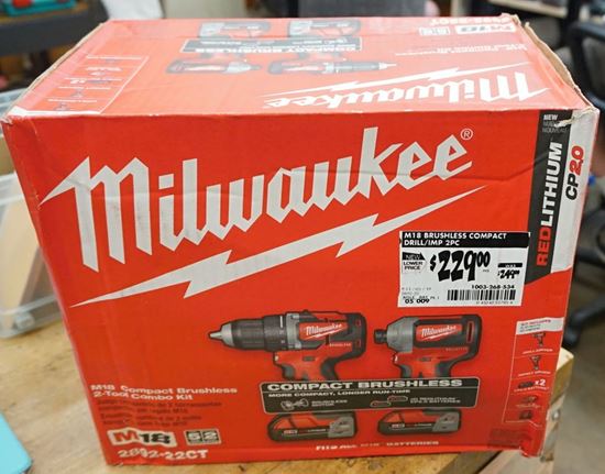 Picture of MILWAUKEE 2892-22CT M18 Compact Brushless Drill Driver Impact Driver Combo Kit