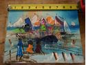 Picture of OIL PAINTING " PICTURE OF THE PORT " 10' BY 8' FREE SHIPPING
