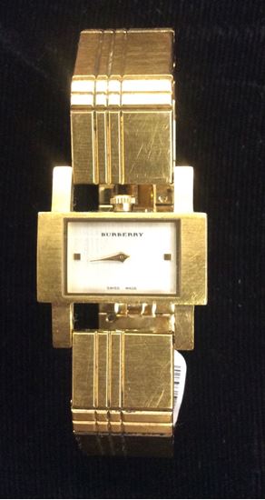 Picture of Burberry gold tone stainless steel watch Swiss made pre owned good condition 846493-1 