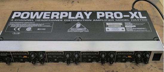 Picture of Behringer Powerplay Pro-XL HA4700 4-Channel Headphones Distribution Power Amplifier USED. TESTED . IN A GOOD WORKING ORDER.