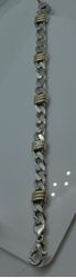 Picture of STERLING SILVER BRACELET 9 INCHES WITH 10KT GOLD ELEMENTS 33.5 GR 845565-2 