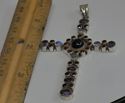 Picture of STERLING SILVER CROSS 3X2 19GR WITH MULTI COLORED STONES PRE OWNED . 793761-1 