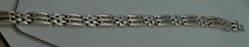 Picture of 9 inch long bracelet 41.6 gr sterling silver with gold in lays with 120 diamonds approximately 1 carat 851215-1 