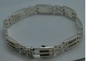 Picture of 9 inch long bracelet 41.6 gr sterling silver with gold in lays with 120 diamonds approximately 1 carat 851215-1 