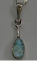 Picture of STERLING SILVER REVERSIBLE PENDANT WITH YELLOW AND BLUE STONE  853341-2 WITH CHAIN 