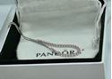 Picture of PANDORA STERLING SILVER BRACELET WITH PINK STONES 3.0GR WITH BOX AND POUCH VERY GOOD CONDITION 842024-1 