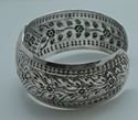 Picture of STERLING SILVER 925  BANGLE CUFF BRACELET WITH ELEPHANT DESIGN 35.4 GRAMS . PRE-OWNED. VERY GOOD CONDITION. 